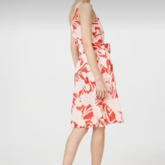 Club Monaco Nahala lightweight Wrap Floral Sleeveless Dress in Red and White 12 - Picture 4 of 10